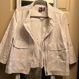 NWT Rafaela White Crop Jacket Sz. 12